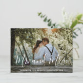 Eenvoudige Elegant Pas getrouwd kerstmis Feestdagenkaart (Staand voorkant)