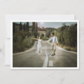 Eenvoudige Elegant Pas getrouwd kerstmis Feestdagenkaart (Achterkant)