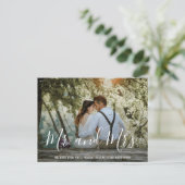 Eenvoudige Elegant Pas getrouwd kerstmis Feestdagenkaart (Staand voorkant)