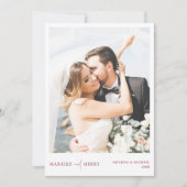 Eenvoudige Elegant Pas getrouwd kerstmis Feestdagenkaart (Voorkant)