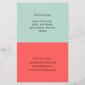 Eenvoudige Elegant pasta-pictogram Yoga-instructie Flyer (Achterkant)