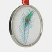 Eenvoudige Elegant Peacock Feather Metalen Ornament (Rechts)