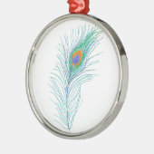 Eenvoudige Elegant Peacock Feather Metalen Ornament (Links)