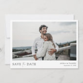 Eenvoudige Elegant Persoonlijke Foto slaat de datu Save The Date (Voorkant)