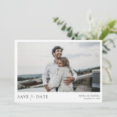 Eenvoudige Elegant Persoonlijke Foto slaat de datu Save The Date (Staand voorkant)