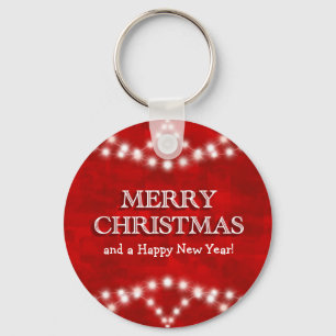 Eenvoudige Elegant persoonlijke kerstverlichting Sleutelhanger