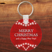 Eenvoudige Elegant persoonlijke kerstverlichting Sleutelhanger (Voorkant)