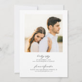 Eenvoudige Elegant Photo Wedding Invitation met RS Kaart (Achterkant)