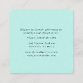 Eenvoudige Elegant Professional Calligrapher Servi Vierkante Visitekaartje (Achterkant)