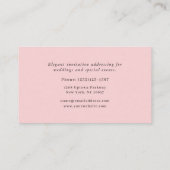 Eenvoudige Elegant Professional Calligrapher Servi Visitekaartje (Achterkant)