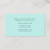 Eenvoudige Elegant Professional Calligrapher Servi Visitekaartje (Achterkant)