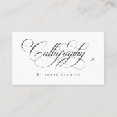 Eenvoudige Elegant Professional Calligrapher Servi Visitekaartje (Voorkant)