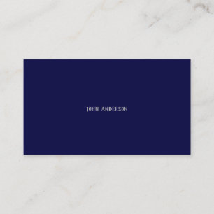 Eenvoudige Elegant Professional Navy Blue Visitekaartje
