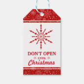 Eenvoudige Elegant Red Abstracte kerstster Cadeaulabel (Voorkant)