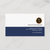 Eenvoudige Elegant Red Power Electricity Electric Visitekaartje (Achterkant)