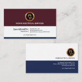 Eenvoudige Elegant Red Power Electricity Electric Visitekaartje (Voorkant / Achterkant)