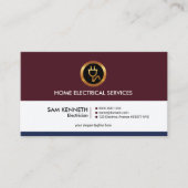 Eenvoudige Elegant Red Power Electricity Electric Visitekaartje (Voorkant)