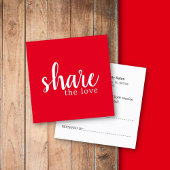 Eenvoudige Elegant Red White Beauty Reference Kaar Aanbevelingskaartje