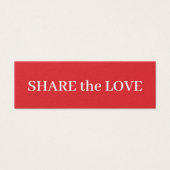 Eenvoudige Elegant Red White Beauty Reference Kaar Mini Visitekaartjes (Voorkant)