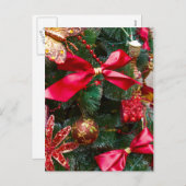 Eenvoudige Elegant Retro New year's Merry Kerstmis Feestdagenkaart (Voorkant / Achterkant)