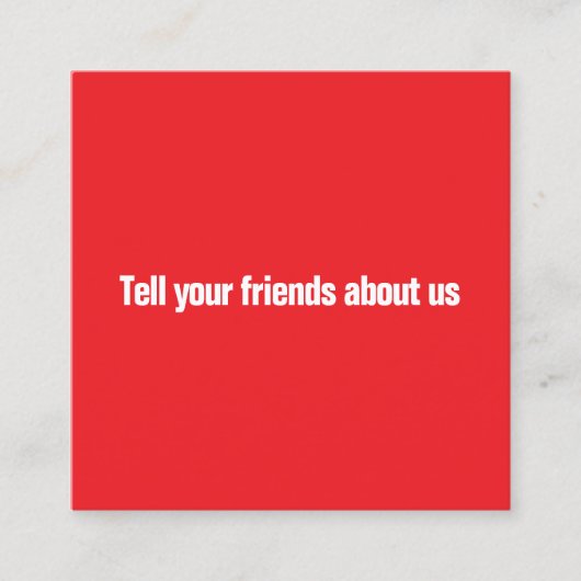 Eenvoudige Elegant Rood en Wit Referral Kaart (Voorkant)