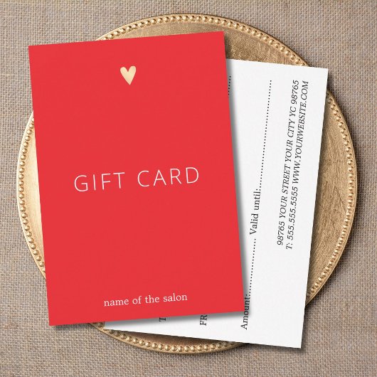 Eenvoudige Elegant Rood Wit Goud Hart Beauty