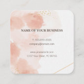 Eenvoudige Elegant Roos Beauty Appointcard Informatiekaartje (Achterkant)