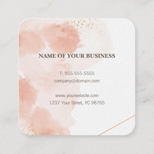 Eenvoudige Elegant Roos Beauty Appointcard Informatiekaartje (Achterkant)