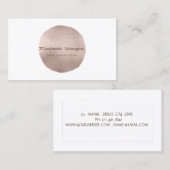 Eenvoudige Elegant Roos Gold Cirkel Visitekaartje (Voorkant / Achterkant)