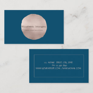 Eenvoudige Elegant Roos Gold Cirkel Visitekaartje