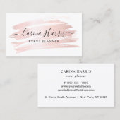 Eenvoudige Elegant Roos Gold Foil Event Planner Visitekaartje (Voorkant / Achterkant)