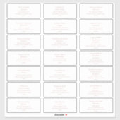 Eenvoudige Elegant Roos Gold Guest-Adresetiketten Sticker (Vel)