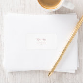 Eenvoudige Elegant Roos Gold RSVP-Adresetiketten Etiket (Insitu)