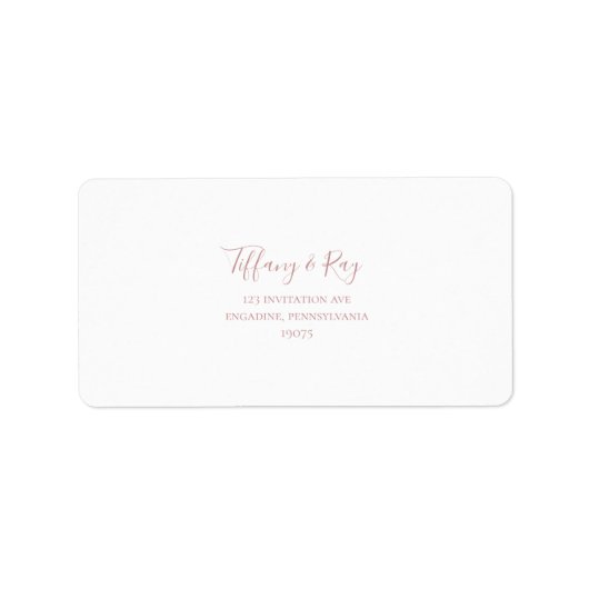Eenvoudige Elegant Roos Gold RSVP-Adresetiketten Etiket (Voorkant)