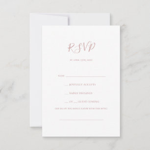 Eenvoudige Elegant Roos Gold Song Request RSVP-kaa RSVP Kaartje