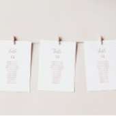 Eenvoudige Elegant Roos Gold Table Seating Chart