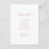 Eenvoudige Elegant Roos Gold Wedding Wishkpas Informatiekaartje (Voorkant)