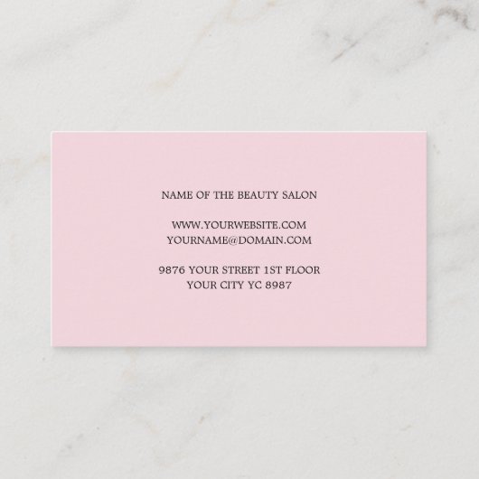 Eenvoudige Elegant Roos White Beauty Appointing Afsprakenkaartje (Achterkant)