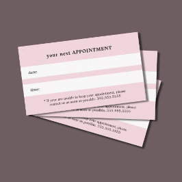 Eenvoudige Elegant Roos White Beauty Appointing Afsprakenkaartje