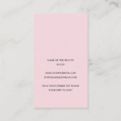 Eenvoudige Elegant Roos White Beauty Appointing Afsprakenkaartje (Achterkant)