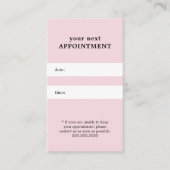 Eenvoudige Elegant Roos White Beauty Appointing Afsprakenkaartje (Voorkant)