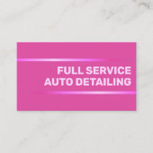 Eenvoudige Elegant Roze Auto Service Auto Detailin Visitekaartje (Voorkant)
