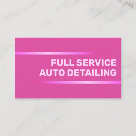 Eenvoudige Elegant Roze Auto Service Auto Detailin Visitekaartje (Voorkant)