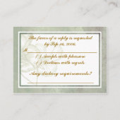 Eenvoudige Elegant RSVP-kaart Informatiekaartje (Achterkant)