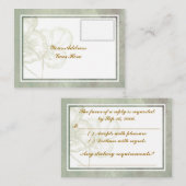 Eenvoudige Elegant RSVP-kaart Informatiekaartje (Voorkant / Achterkant)