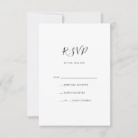 Eenvoudige Elegant RSVP-kaart