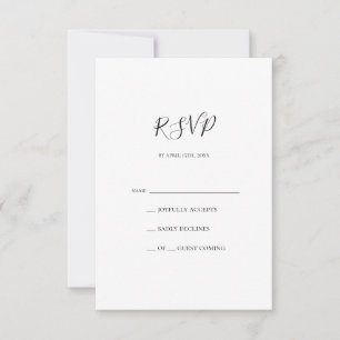 Eenvoudige Elegant RSVP-kaart RSVP Kaartje
