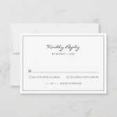 Eenvoudige Elegant RSVP-kaarten RSVP Kaartje (Voorkant)