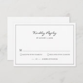 Eenvoudige Elegant RSVP-kaarten RSVP Kaartje (Voorkant / Achterkant)