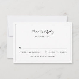 Eenvoudige Elegant RSVP-kaarten RSVP Kaartje